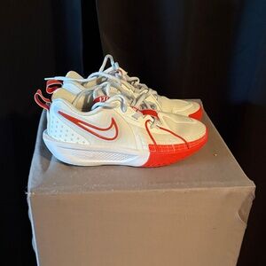 Nike Kids' White and Red Sneakers